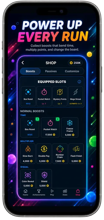 Color Tap active boost selection